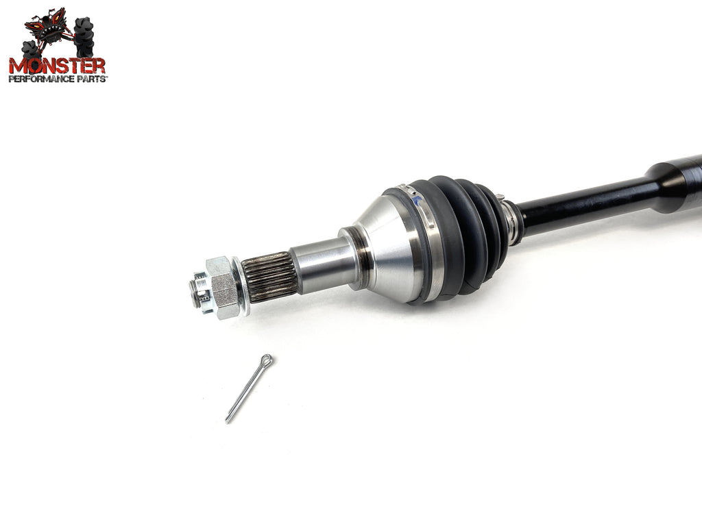 Monster XP Series Front Left CV Axle & Brg for Can-Am Maverick XC XXC 1000 2014-2017, Telescoping, Built Tough, 4340 Chromoly Steel, Direct Fit, Factory Length with 4" of Travel 4