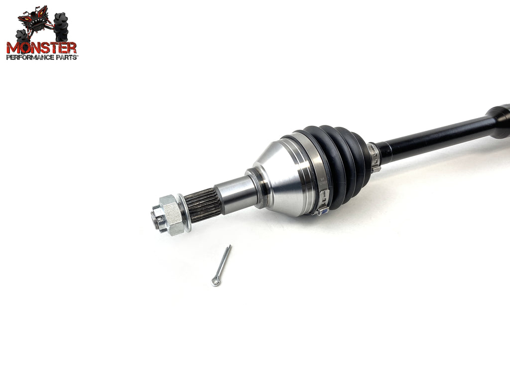 Monster XP Series Front Left CV Axle & Brg for Can-Am 705401877, Telescoping, Built Tough, 4340 Chromoly Steel, Direct Fit, Factory Length with 4" of Travel 4