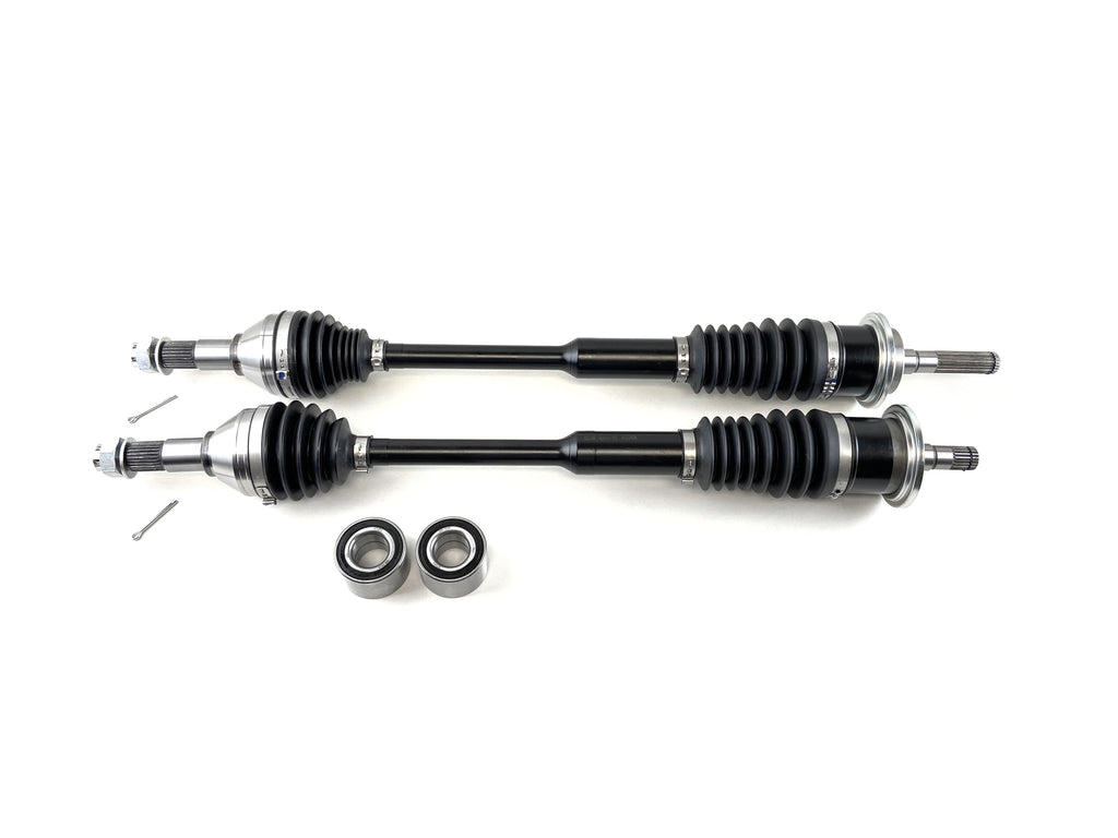 Monster XP Series Front CV Axles & Brgs for Can-Am 705401387, 705401878, Left & Right, Telescoping, Built Tough, 4340 Chromoly Steel, Direct Fit, Factory Length with 4" of Travel