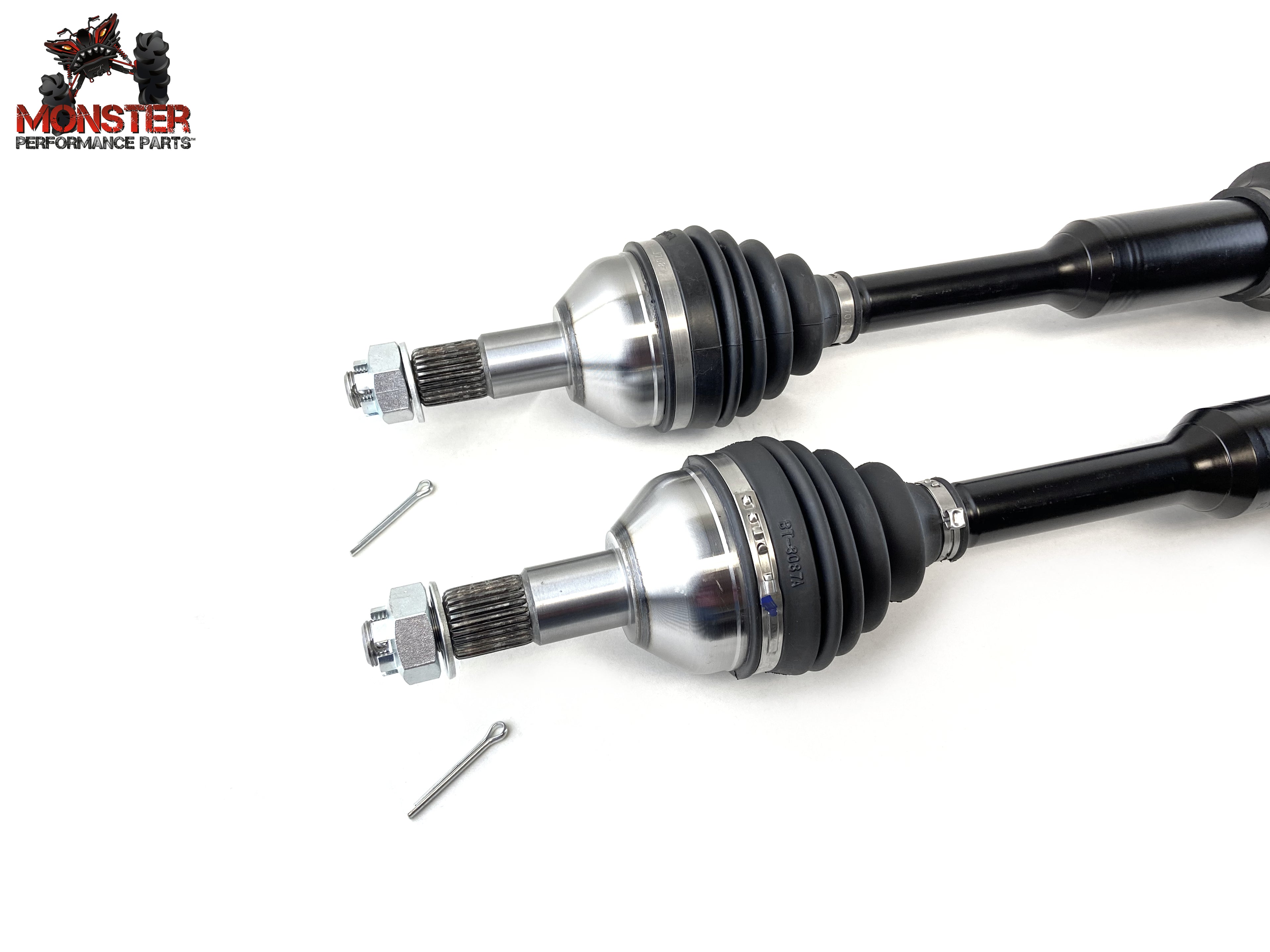 Monster XP Series Rear CV Axles for Can-Am 705501794, Left & Right, Telescoping, Built Tough, 4340 Chromoly Steel, Direct Fit, Factory Length with 4" of Travel 4