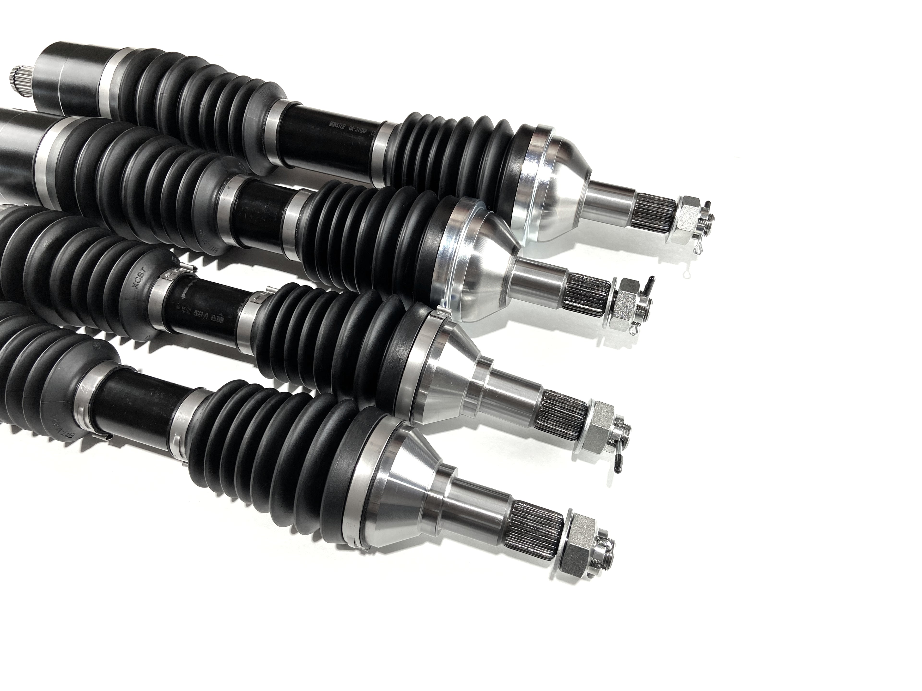 Monster XP Series Full CV Axle Set for Can-Am XMR Outlander & Renegade 570 650 850 1000, Front & Rear, Telescoping, 4340 Chromoly, Factory Length with 4" of Travel 4