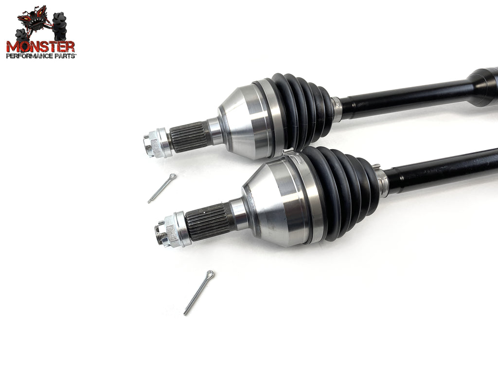 Monster XP Series Rear CV Axles for Can-Am 705502154, Left & Right, Telescoping, Built Tough, 4340 Chromoly Steel, Direct Fit, Factory Length with 4" of Travel 4