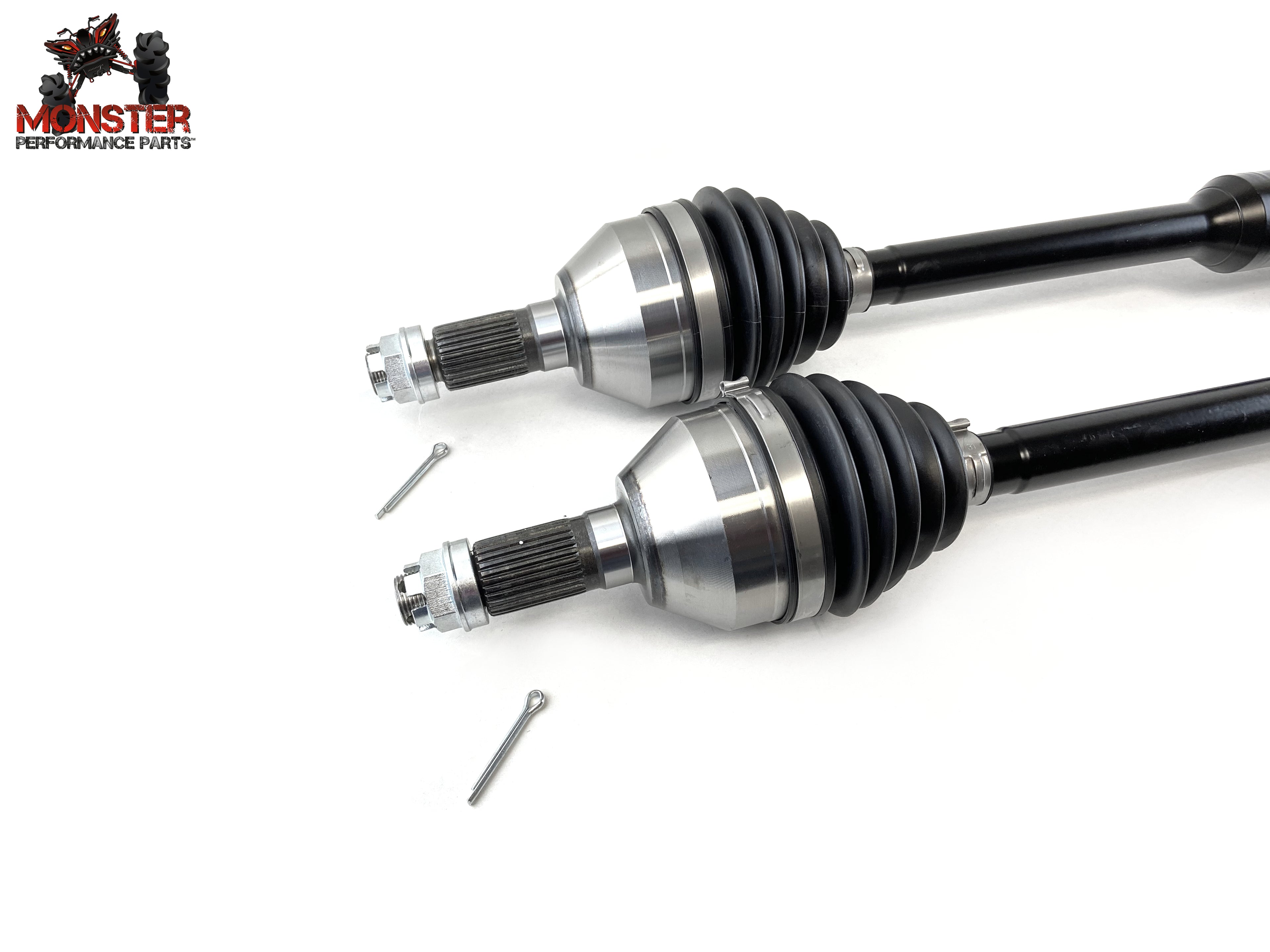 Monster XP Series Rear CV Axles & Brgs for Can-Am 705502154, Left & Right, Telescoping, Built Tough, 4340 Chromoly, Direct Fit, Factory Length with 4" of Travel 4