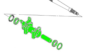 Rear Axle Bearing Carrier For Arctic Cat Kawasaki and Suzuki Quality Tested