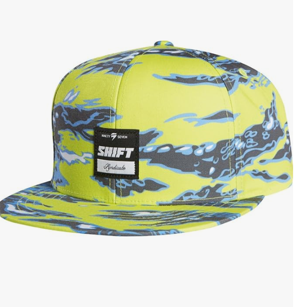 Shift Racing Mens Tactical Snapback Adjustable Hat, 15748-005-OS, yellow blue black