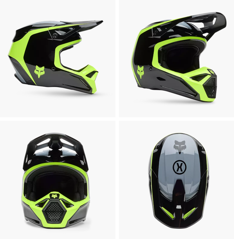 helm downhill fox Fox Racing V1 Flow Helmet White/Red S