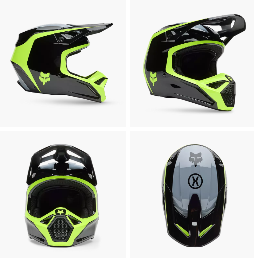 fullface helm mtb fox Fox Racing V1 Flow Helmet White/Red S