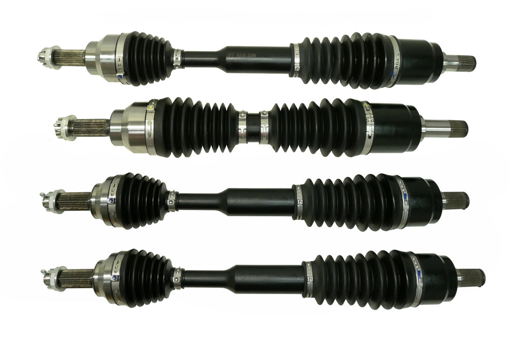 Monster XP Series Full CV Axle Set for Honda Pioneer 500 520 2015-2025, Front & Rear, Telescoping, Built Tough, 4340 Chromoly Steel, Direct Fit, Factory Length with 4" of Travel