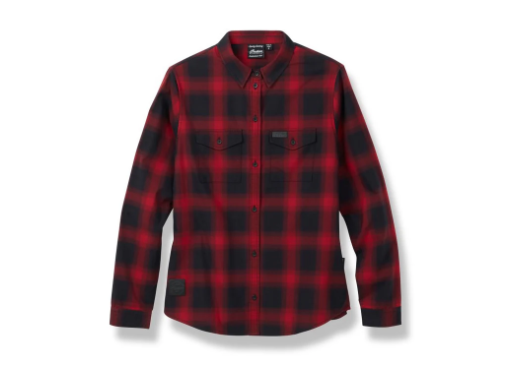 Indian Motorycle Women's Long Sleeve Checkered Shirt