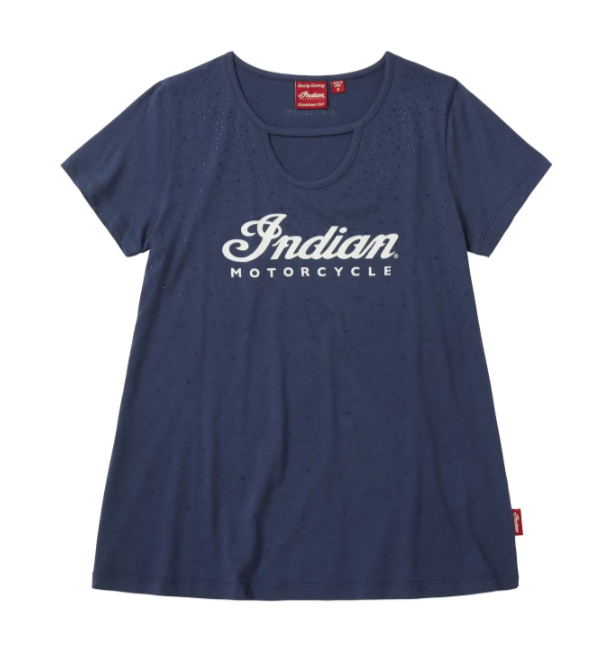 Indian Motorcycle Women's Black All Over Stone T-Shirt