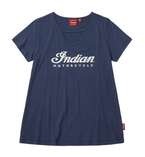 Indian Motorcycle Women's Black All Over Stone T-Shirt