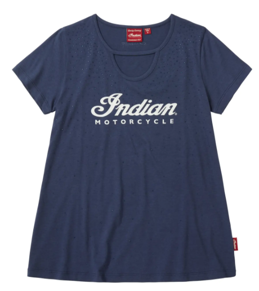 Indian Motorcycle Women's Black All Over Stone T-Shirt