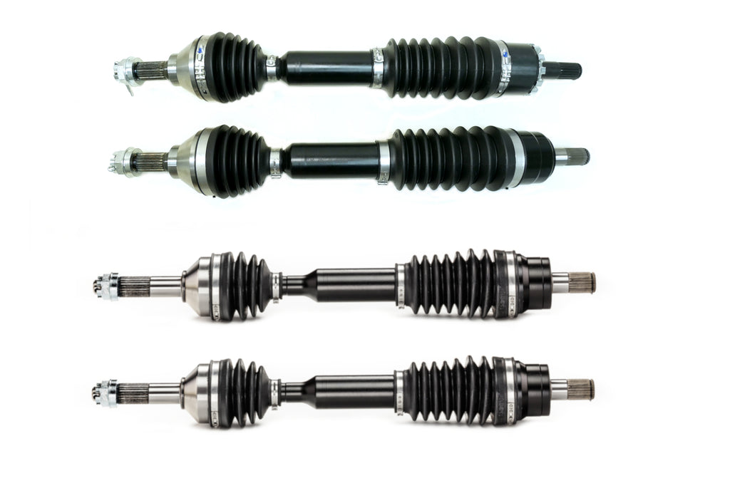 Monster XP Series Full CV Axle Set for Kawasaki 59266-0007, 59266-0008, Front & Rear, Telescoping, Built Tough, 4340 Chromoly Steel, Direct Fit, Factory Length with 4" of Travel