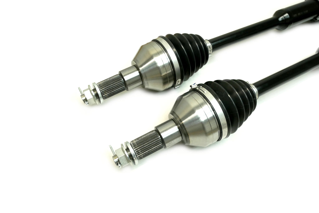 Monster XP Series Front CV Axles for Kawasaki 59266-0733, 59266-0732, Left & Right, Telescoping, Built Tough, 4340 Chromoly Steel, Direct Fit, Factory Length with 4" of Travel 4