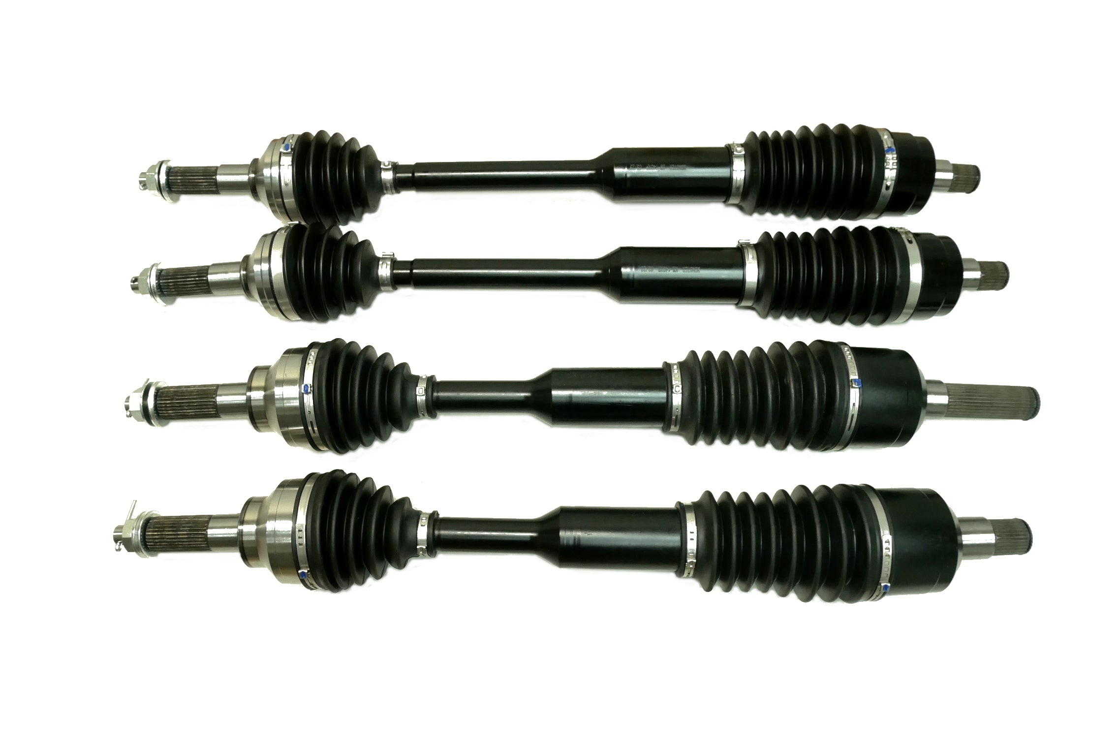 Monster XP Series Full CV Axle Set for Kawasaki Mule PRO, Front & Rear, Telescoping, Built Tough, 4340 Chromoly Steel, Direct Fit, Factory Length with 4" of Travel 1