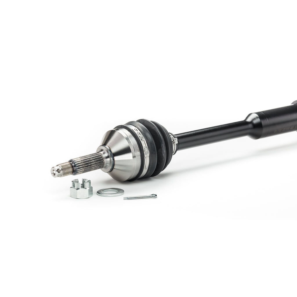Monster XP Series Front CV Axles for Kawasaki 59266-0037, 59266-0028, Left & Right, Telescoping, Built Tough, 4340 Chromoly Steel, Direct Fit, Factory Length with 4" of Travel 4