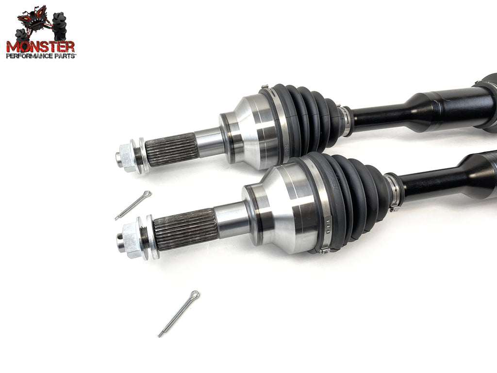 Monster XP Series Rear CV Axles for Kawasaki 59266-0049, 59266-0050, Mule PRO, Left & Right, Telescoping, Built Tough, 4340 Chromoly Steel, Direct Fit, Factory Length with 4" of Travel 4