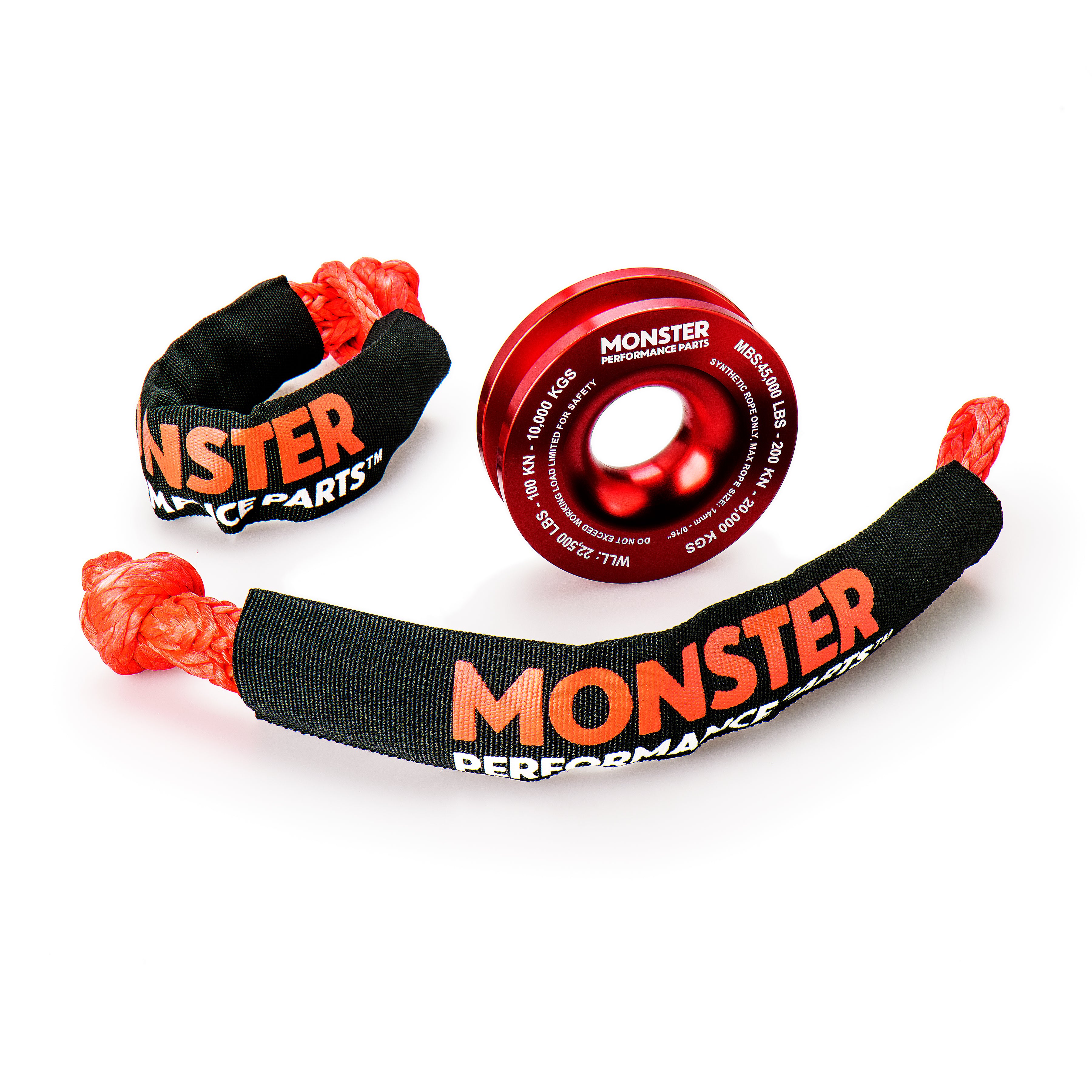 Monster Off-Road Recovery Kit for ATV UTV, Rope Straps Shackles Snatch Ring 2