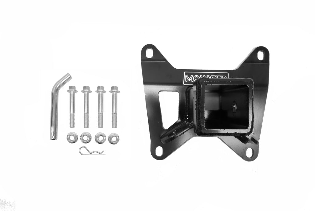 Monster 2" Rear Hitch Receiver for Honda Talon 1000R 1000X, Black, Steel 2
