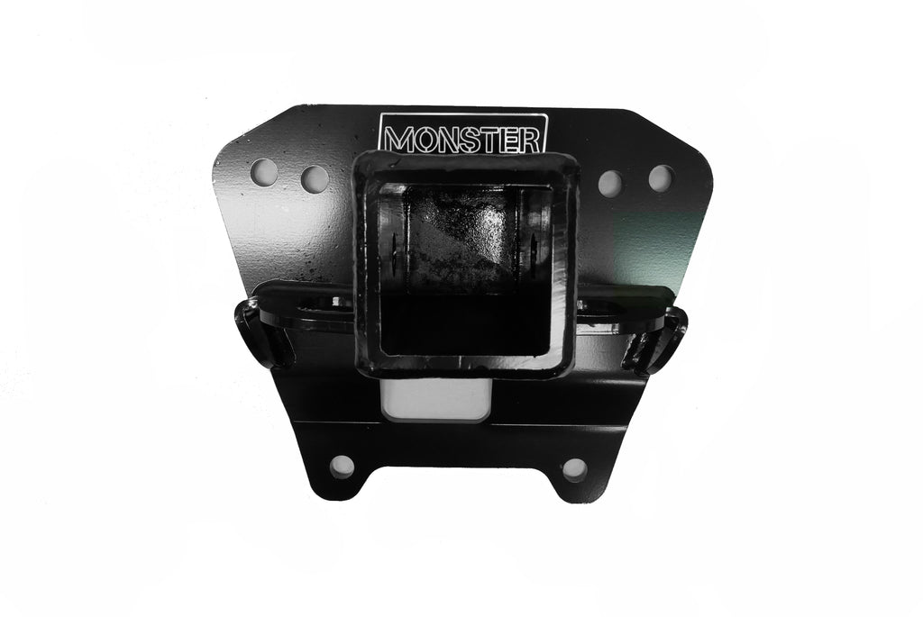 Monster 2" Rear Hitch Receiver for Polaris RZR XP XP4 1000, Black, Steel