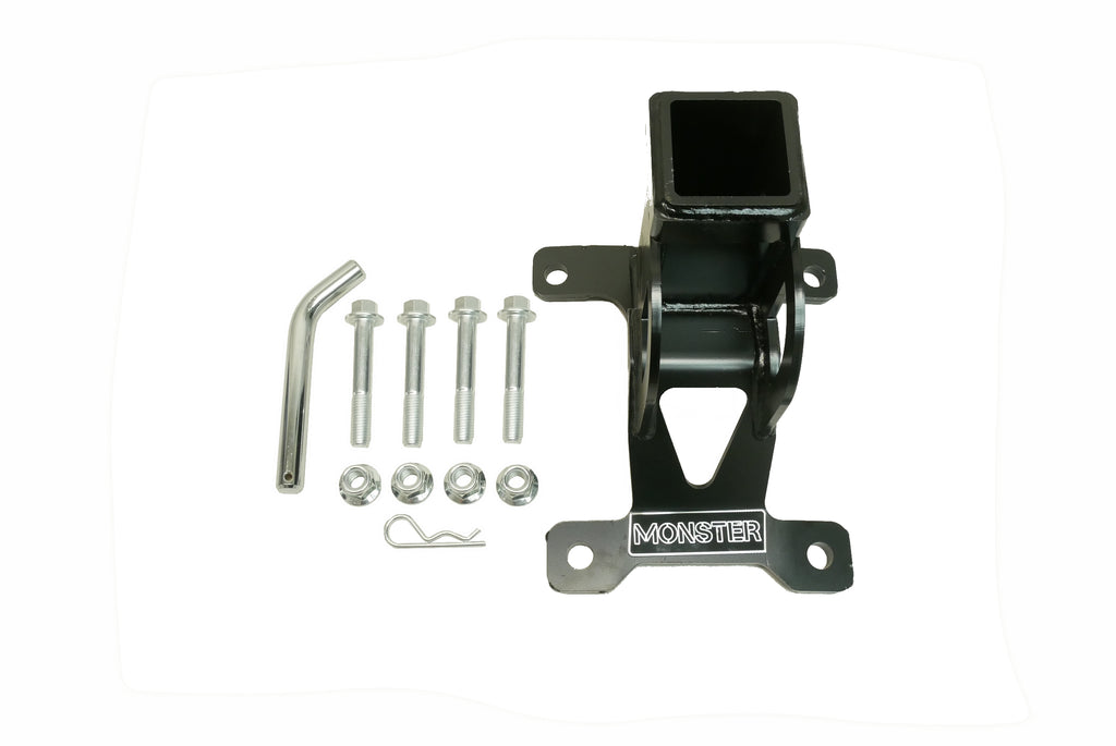 Monster 2" Rear Hitch Receiver for Polaris RZR PRO XP XP4 20-24, Black, Steel 1