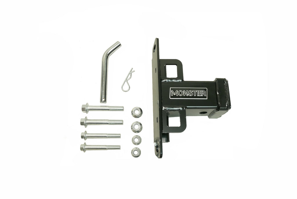 Monster 2" Rear Hitch Receiver for Kawasaki Teryx KRX 1000, Black, Steel