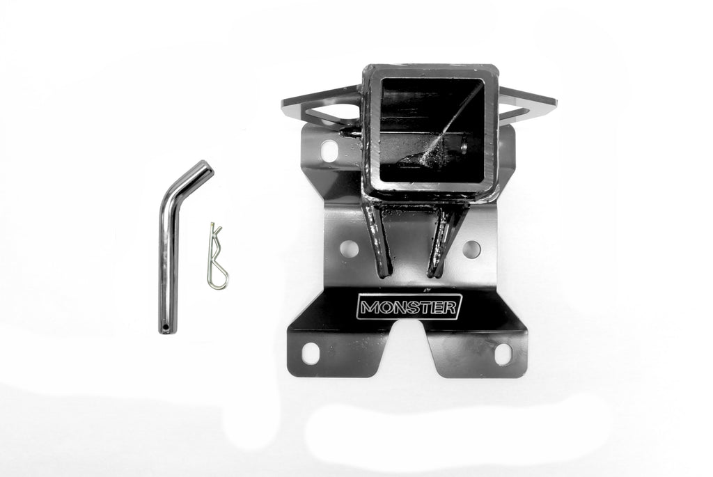 Monster 2" Rear Hitch Receiver for Can-Am Maverick X3 2017+, Black, Steel 2