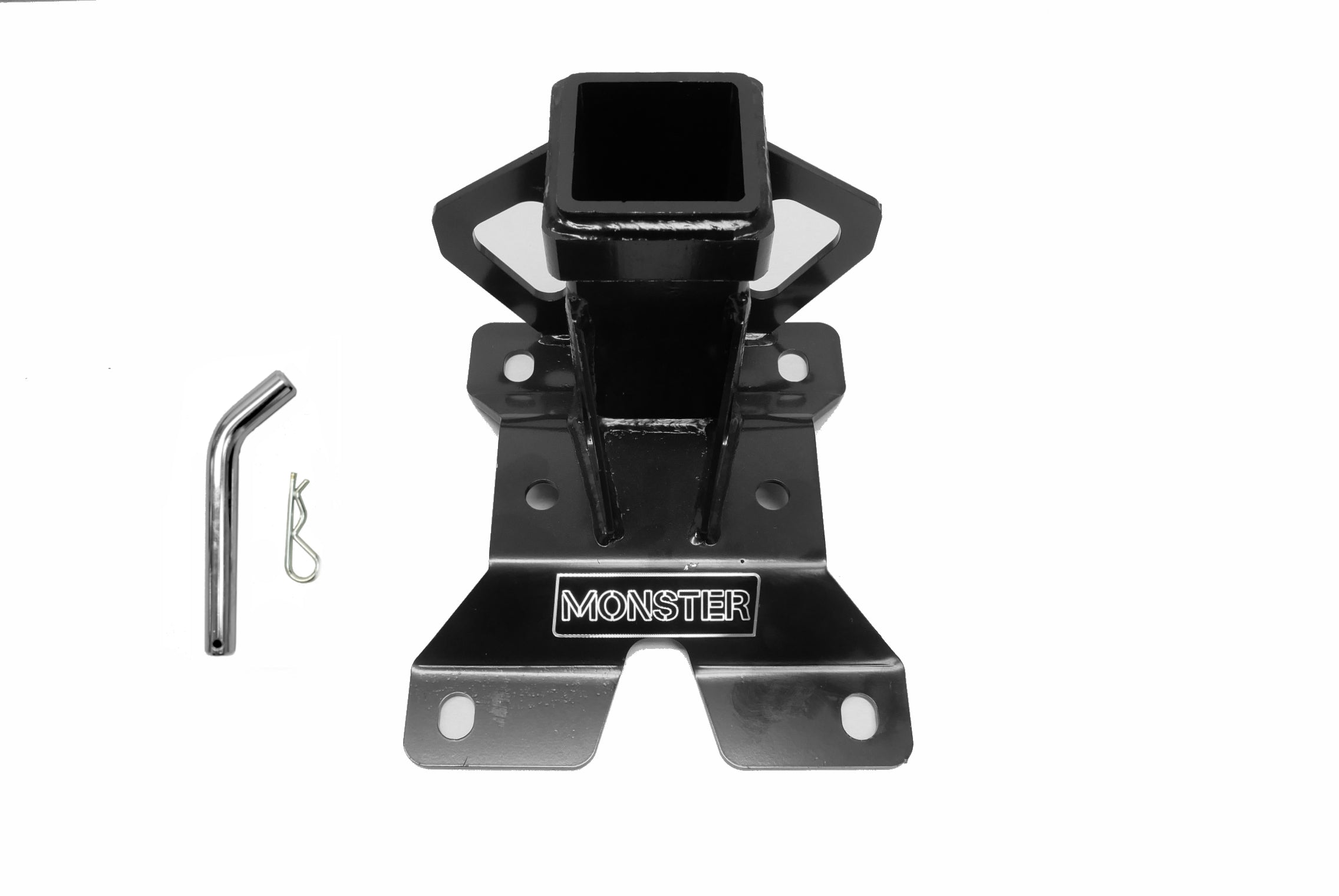 Monster 2" Rear Hitch Receiver for Can-Am Maverick X3 2017+, Black, Steel 1