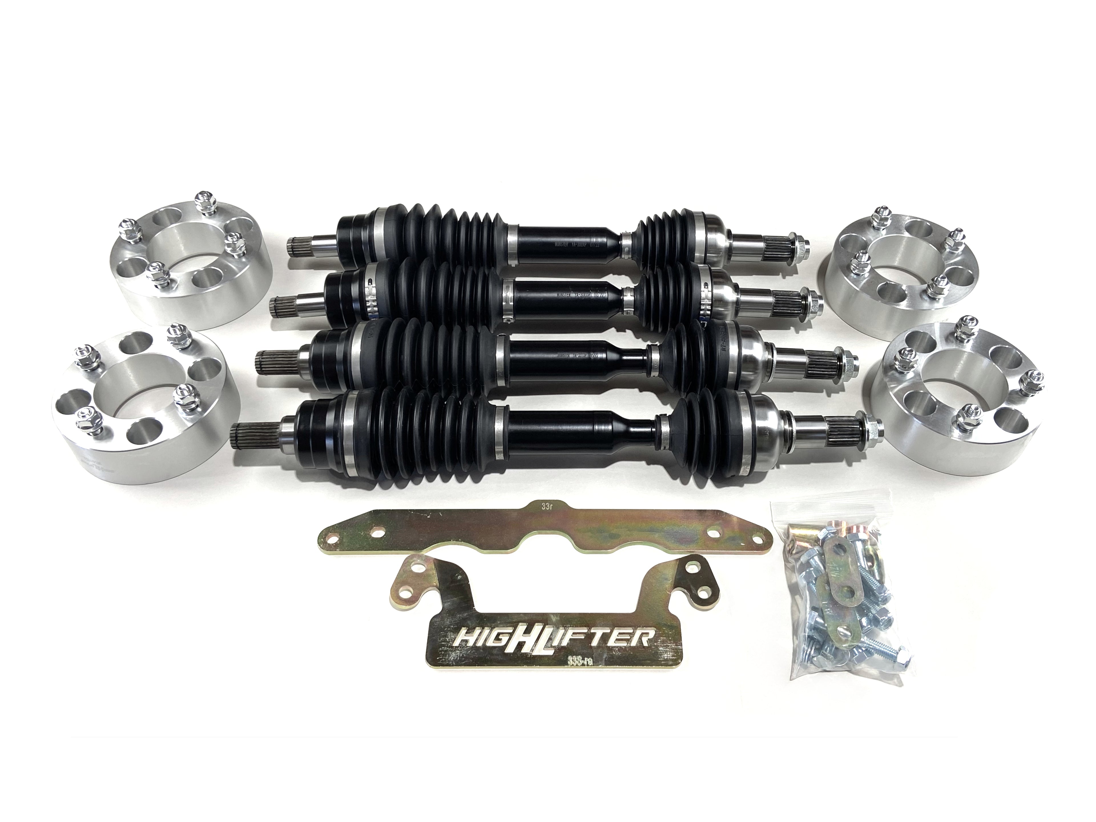 Monster XP Series CV Axle Set with 2" Lift & Spacers for Yamaha Grizzly 550 700 1