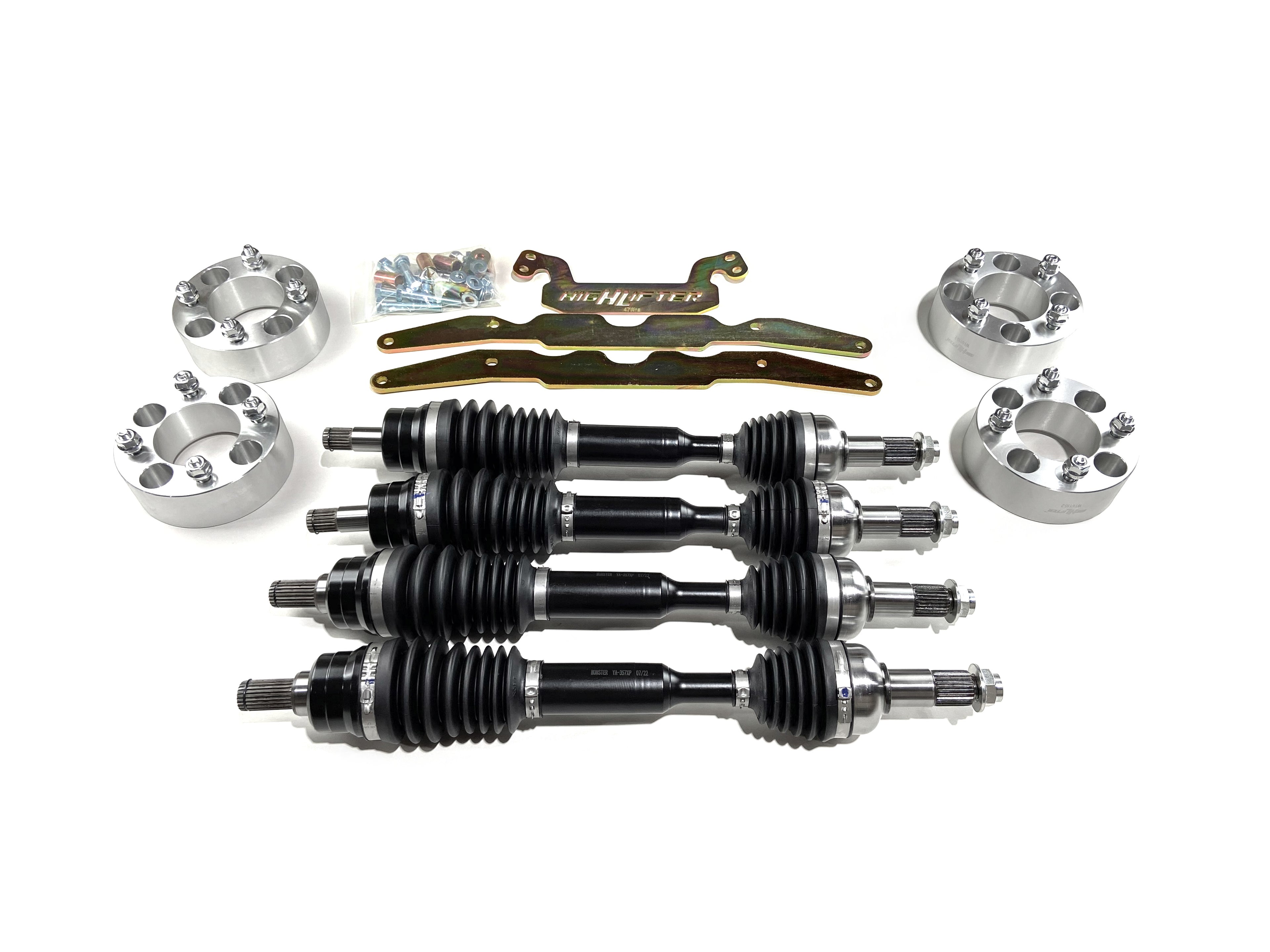 Monster XP Series Axle Set with 2" Lift & Spacers for Yamaha Grizzly 700 16-22