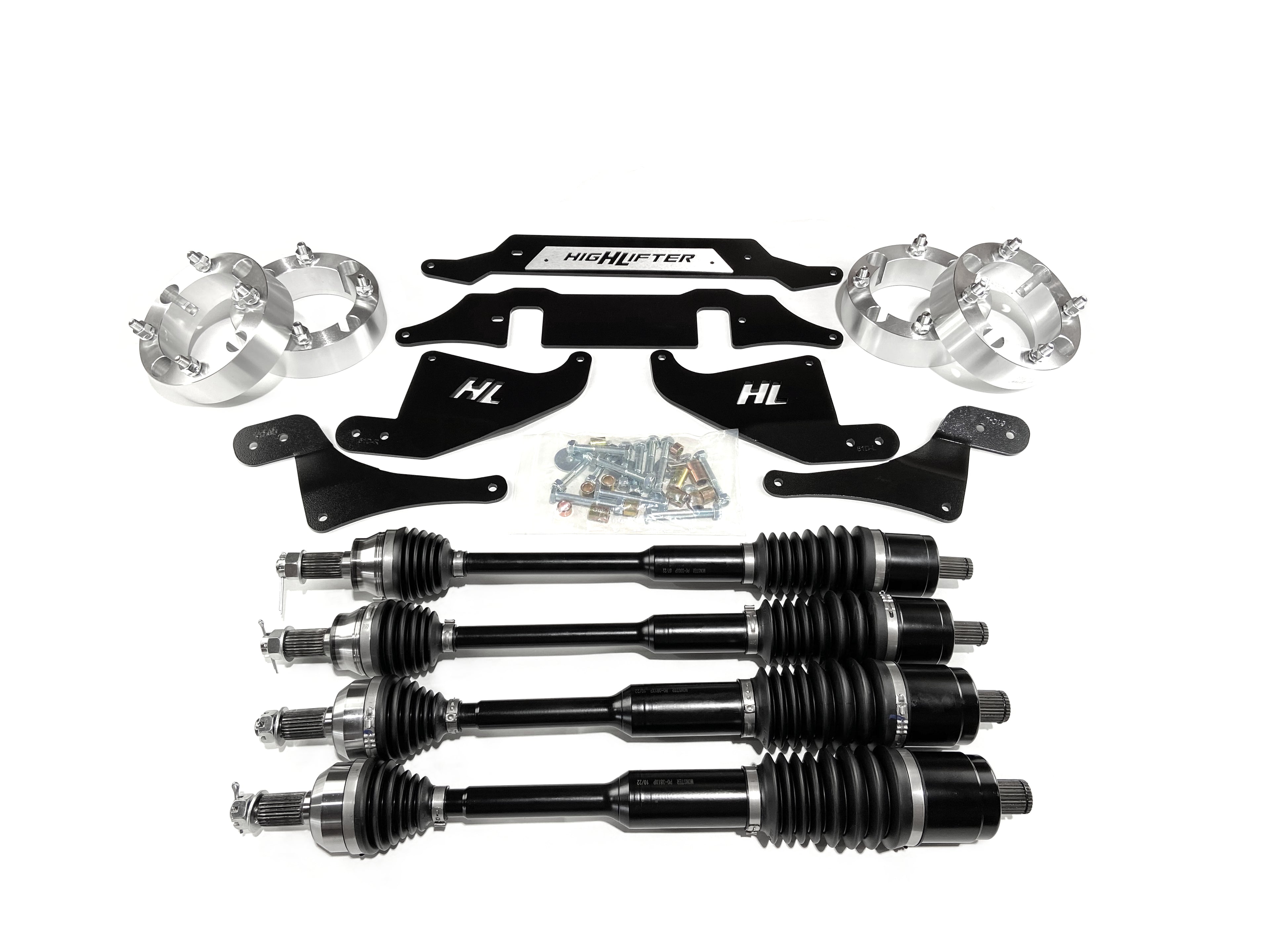 Monster XP Series Axle Set with 2" Lift & Spacers for Polaris RZR S 900/S 1000 1