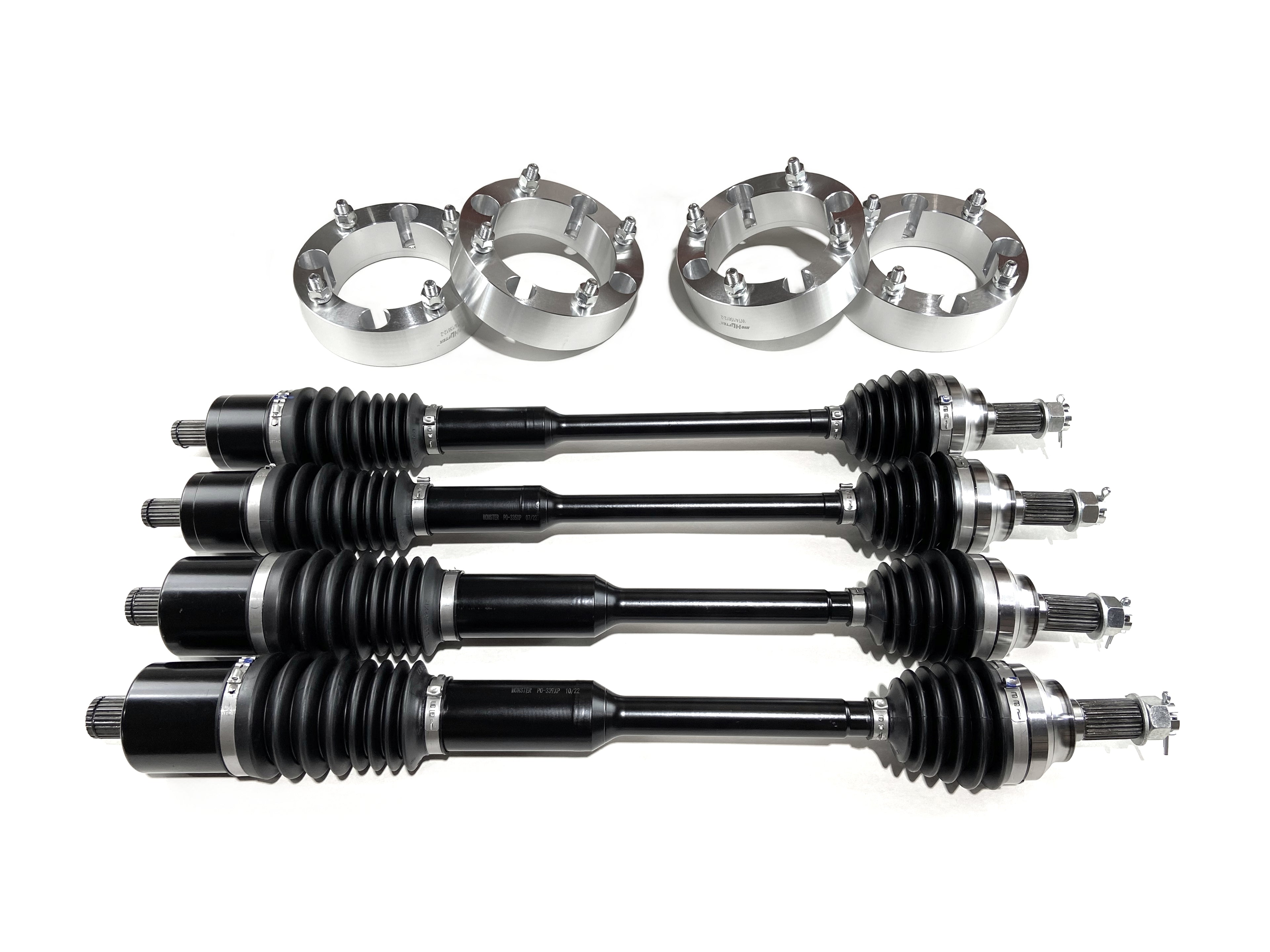 Monster XP Series CV Axle Set with 2" Spacers for Polaris RZR XP XP4 1000 17-19