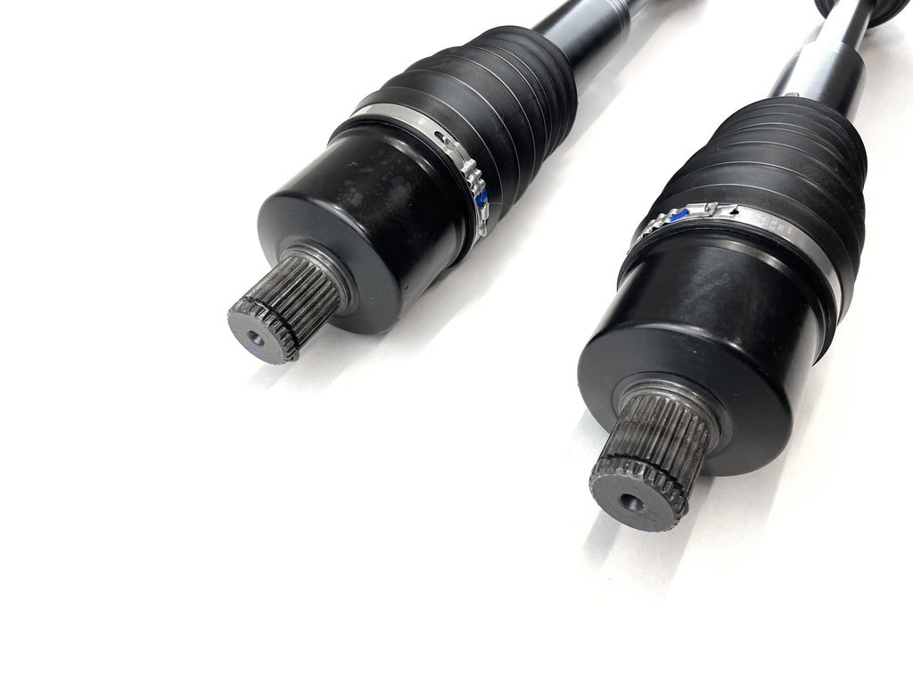 Monster XP Series Front CV Axles for Polaris 1334351, 1337122, Left & Right, Ranger 1000, XP 1000, Crew 1000, Telescoping, Built Tough, 4340 Chromoly Steel, Factory Length with 4" of Travel 4