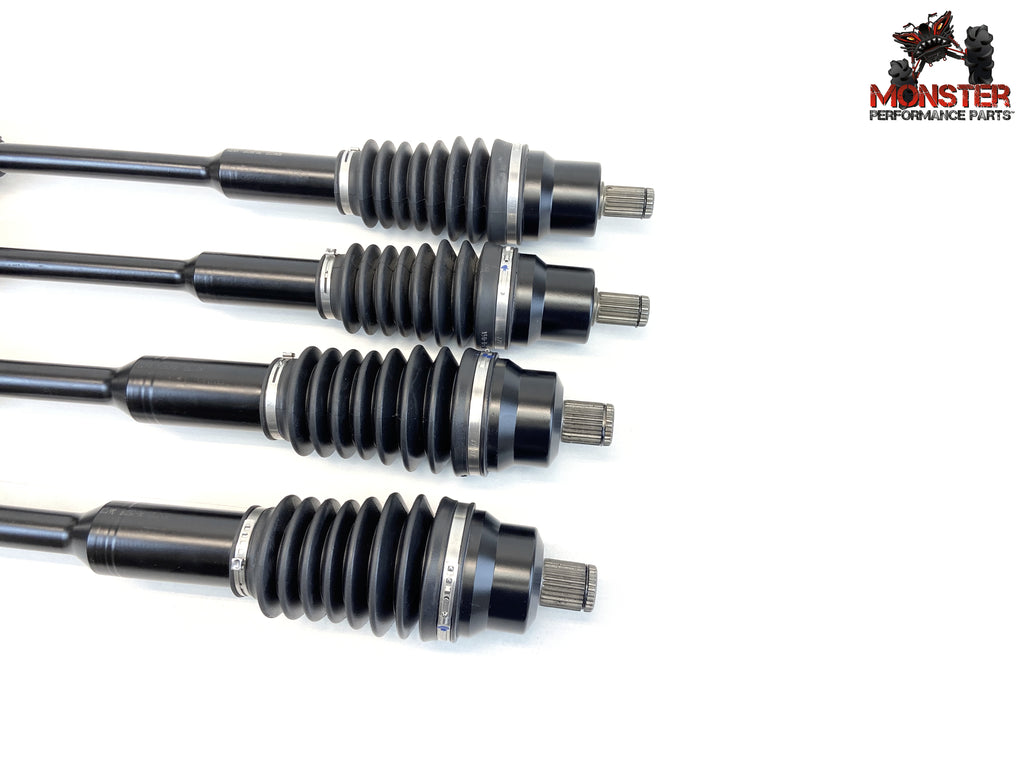 Monster XP Series Full CV Axle Set for Polaris 1332637 1332947, Front & Rear, Built Tough, 4340 Chromoly Steel, Direct Fit, Telescoping, Factory Length with 4" of Travel 2