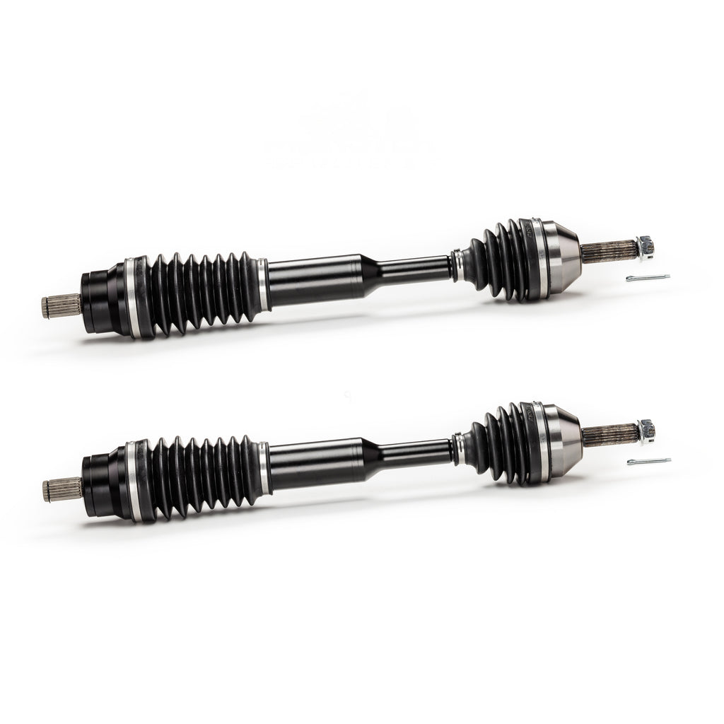 Monster XP Series Front CV Axles for Polaris 1332467, Left & Right, Ranger 500 700, Telescoping, Built Tough, 4340 Chromoly Steel, Direct Fit, Factory Length with 4" of Travel