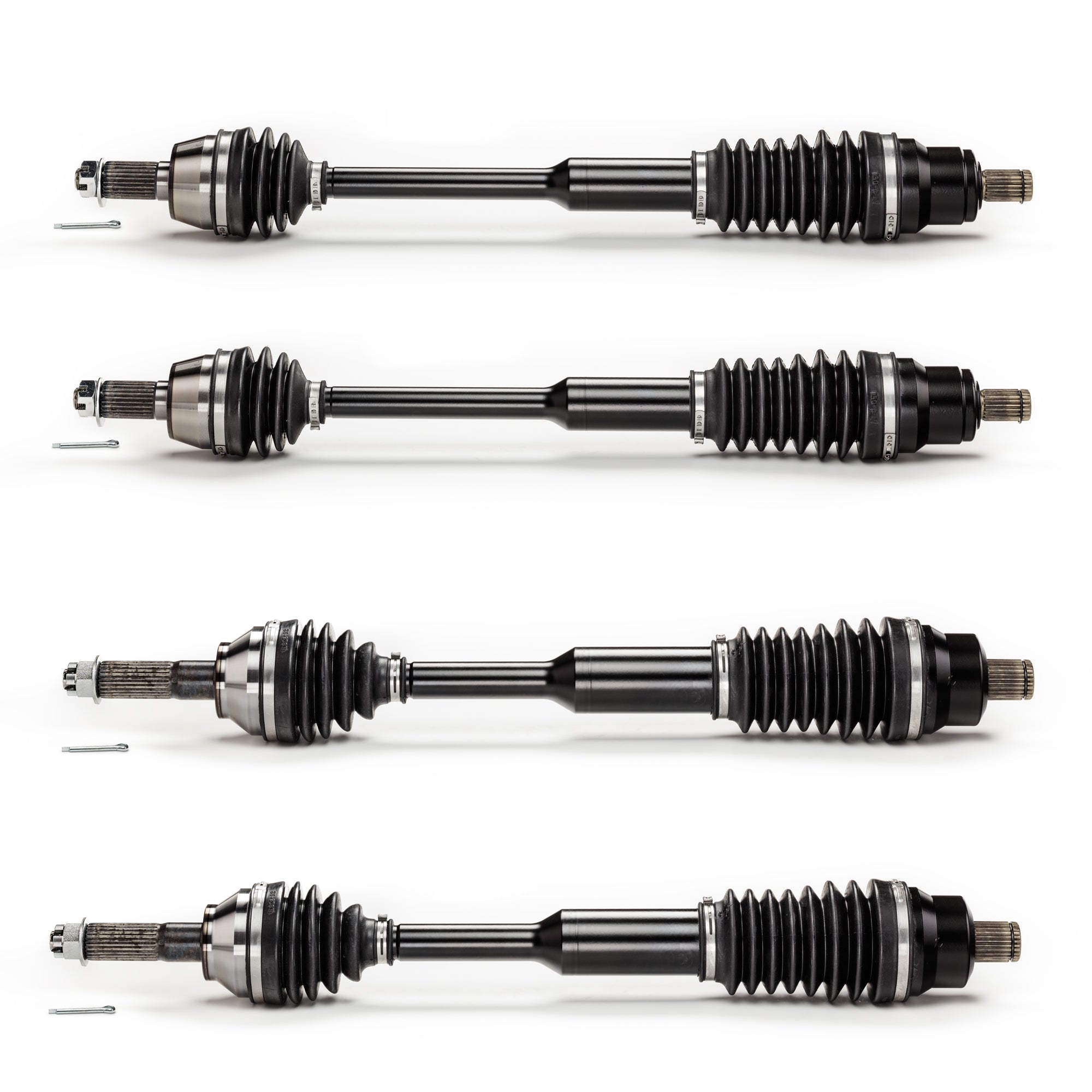 Monster XP Series Full CV Axle Set for Polaris 1332856, 1332814, Front & Rear, Ranger 500 700 800, Telescoping, Built Tough, 4340 Chromoly Steel, Direct Fit, Factory Length with 4" of Travel 1