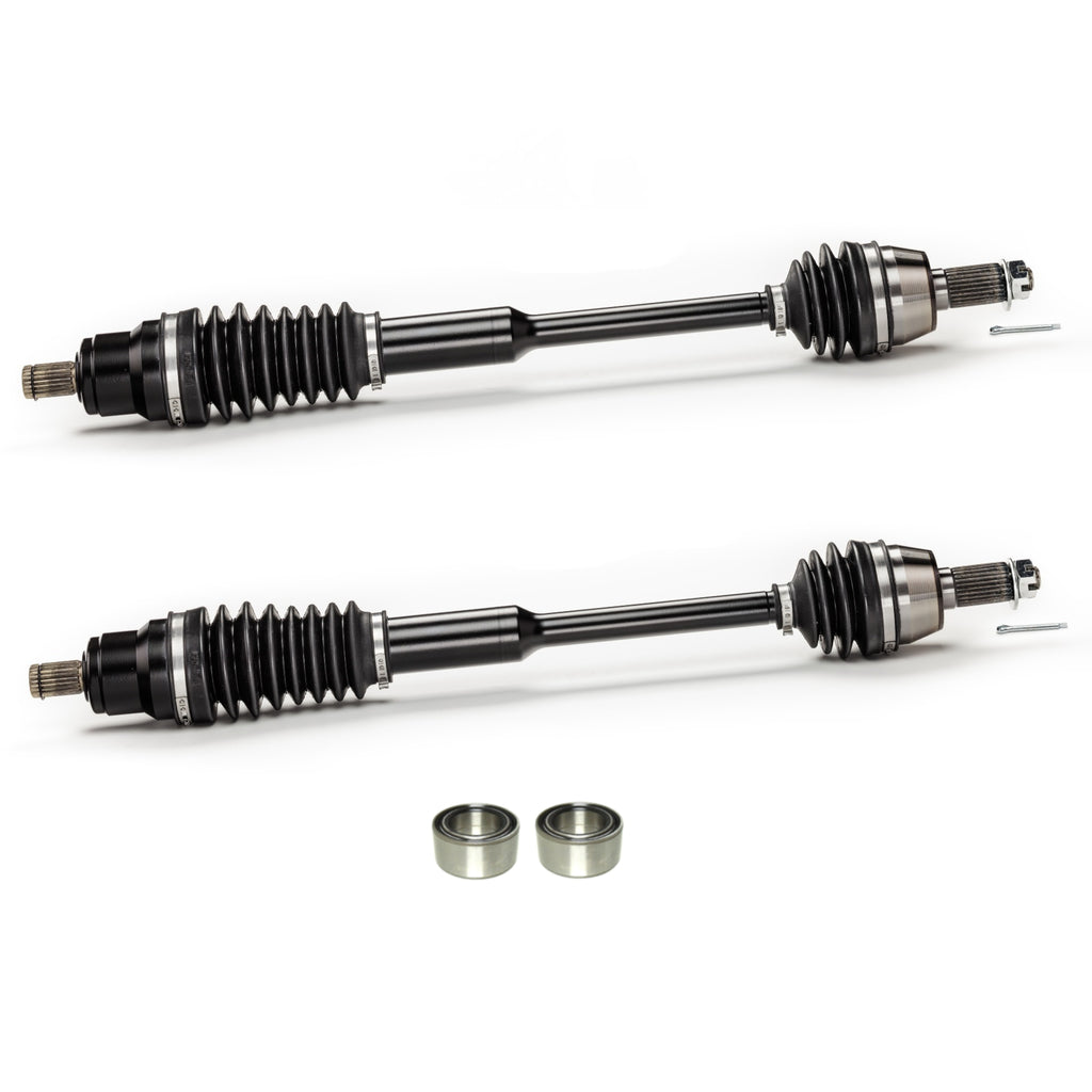Monster XP Series Front CV Axles & Brgs for Polaris 1332856, Left & Right, Ranger 500 700 800, Telescoping, Built Tough, 4340 Chromoly Steel, Direct Fit, Factory Length with 4" of Travel 1