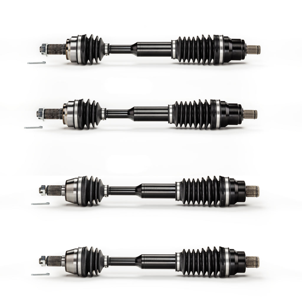 Monster XP Series Full CV Axle Set for Polaris 1332873 1332642, Front & Rear, Sportsman & Scrambler, Telescoping, Built Tough, 4340 Chromoly Steel, Direct Fit, Factory Length with 4" of Travel 1