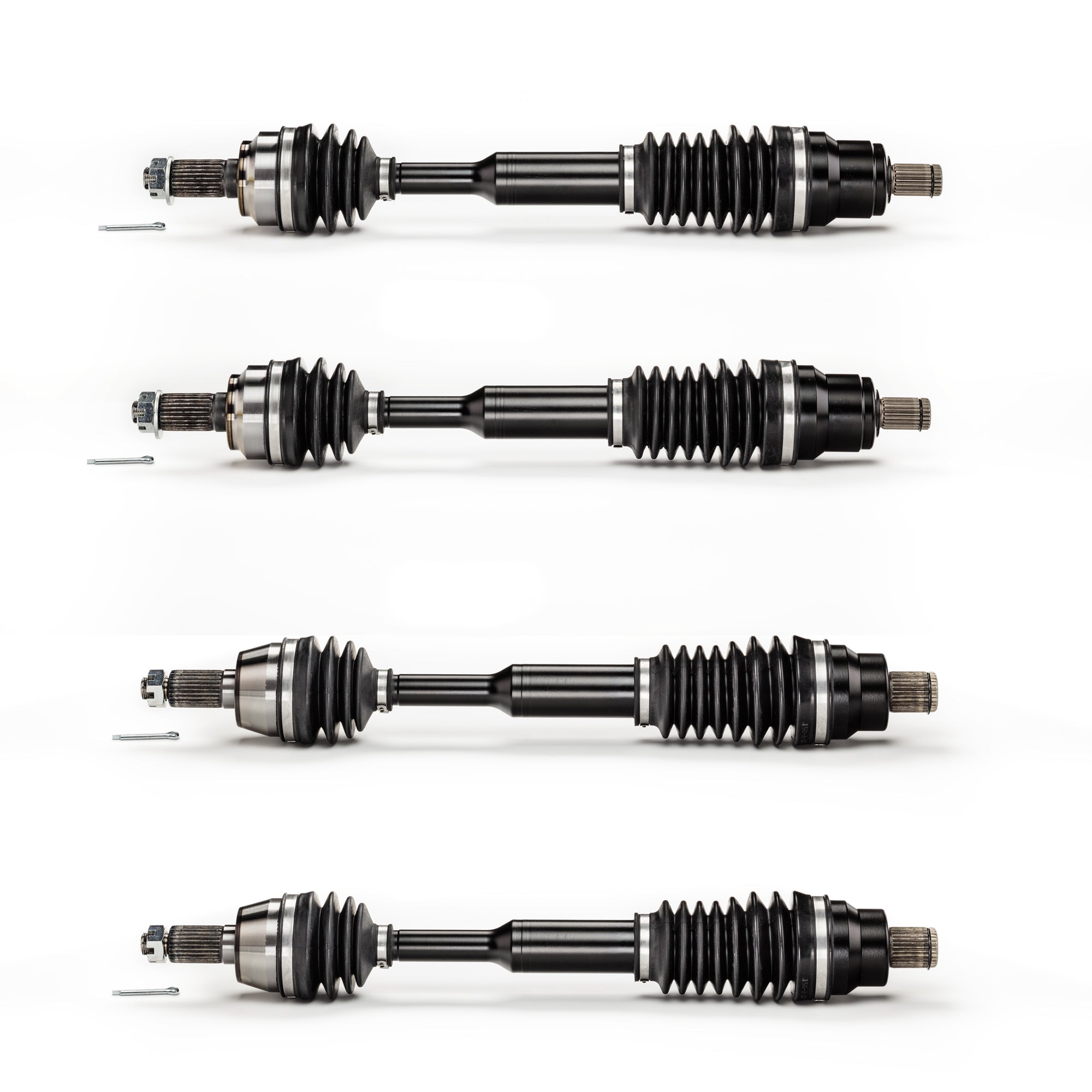 Monster XP Series Full CV Axle Set for Polaris 1332873 1332642, Front & Rear, Sportsman & Scrambler, Telescoping, Built Tough, 4340 Chromoly Steel, Direct Fit, Factory Length with 4" of Travel 1