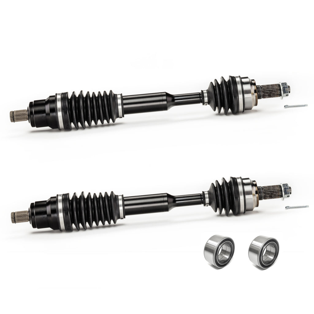 Monster XP Series Front CV Axles & Brgs for Polaris 1332383, Left & Right, Sportsman & Scrambler 850 1000, Telescoping, Built Tough, 4340 Chromoly Steel, Direct Fit, Factory Length with 4" of Travel 1