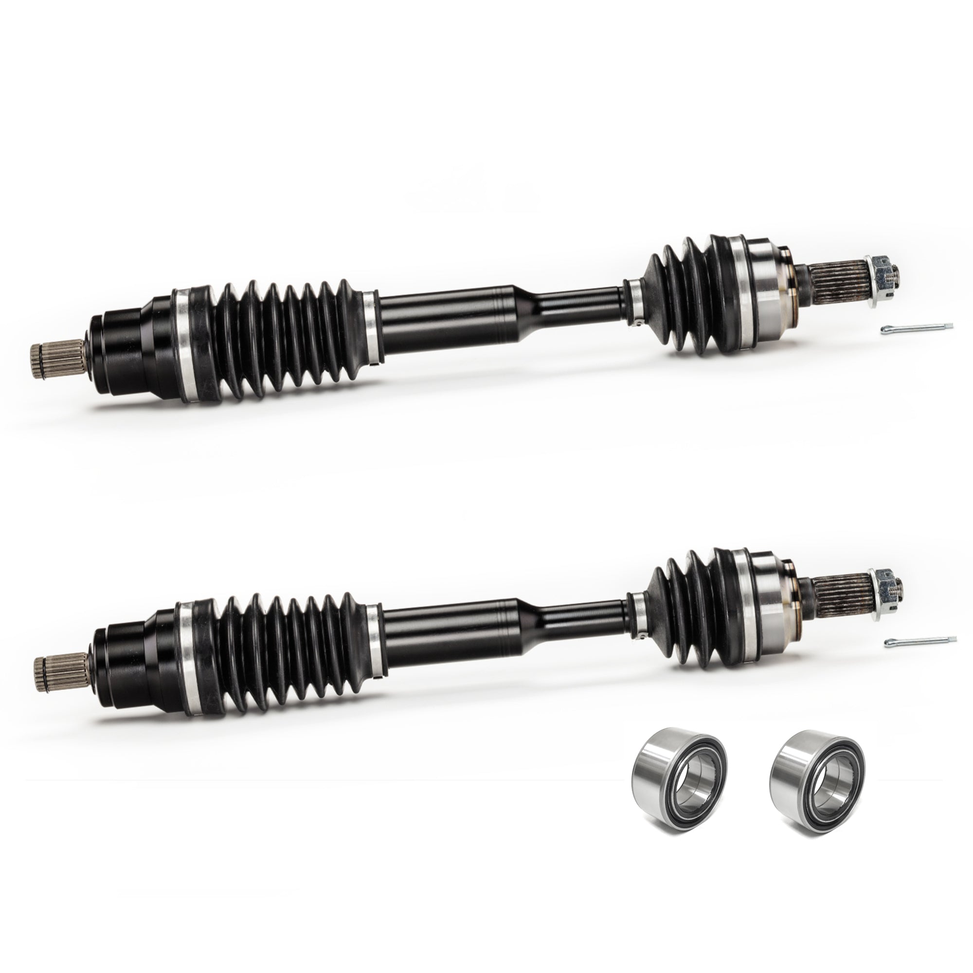 Monster XP Series Front CV Axles & Brgs for Polaris 1332383, Left & Right, Sportsman & Scrambler 850 1000, Telescoping, Built Tough, 4340 Chromoly Steel, Direct Fit, Factory Length with 4" of Travel 1