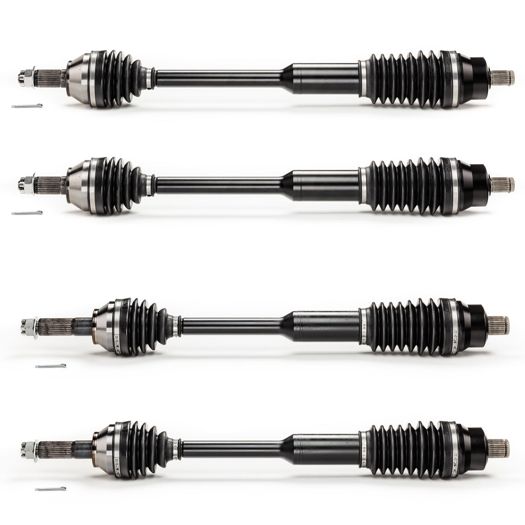 Monster XP Series Full CV Axle Set for Polaris 1332825, 1332960, Front & Rear, Telescoping, Built Tough, 4340 Chromoly Steel, Direct Fit, Factory Length with 4" of Travel 1