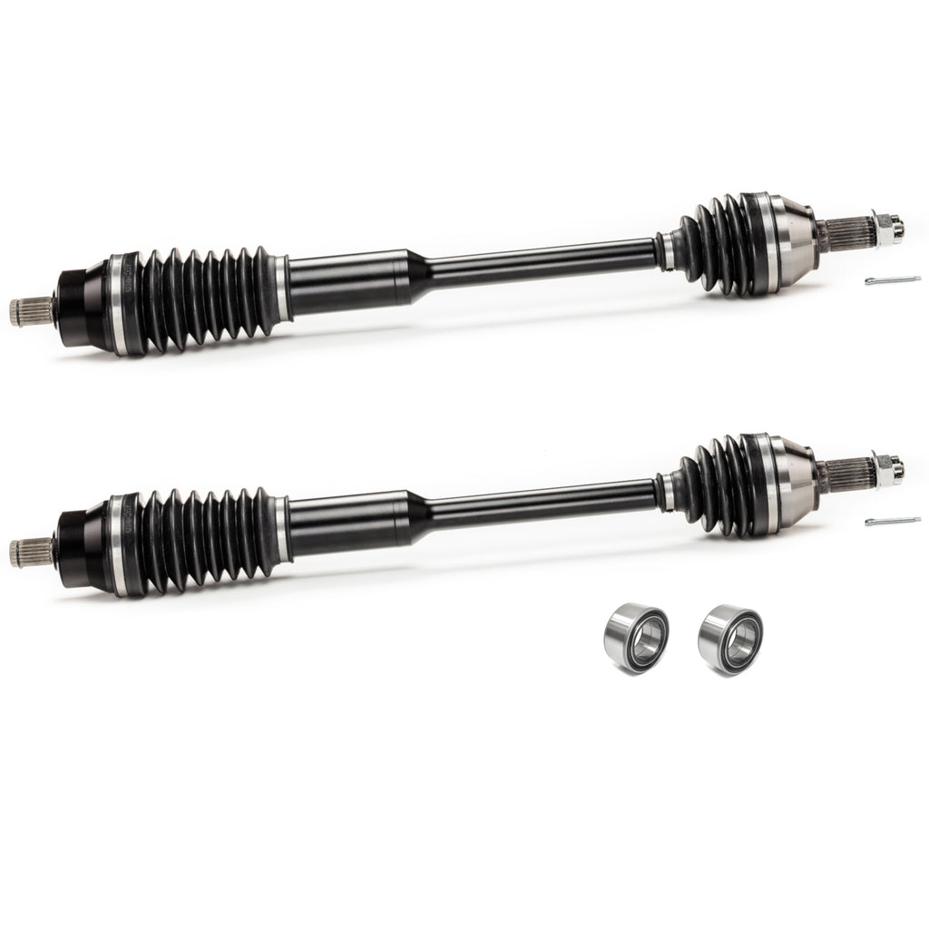 Monster XP Series Front CV Axles & Brgs for Polaris 1332825, Left & Right, RZR 900 XP XP4 900, Telescoping, Built Tough, 4340 Chromoly Steel, Direct Fit, Factory Length with 4" of Travel