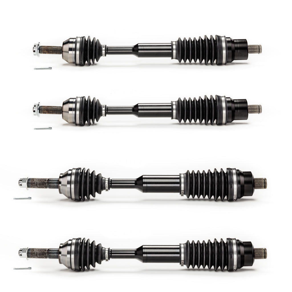 Monster XP Series Full CV Axle Set for Polaris 1332690, 1332692, Front & Rear, Telescoping, Built Tough, 4340 Chromoly Steel, Direct Fit, Factory Length with 4" of Travel