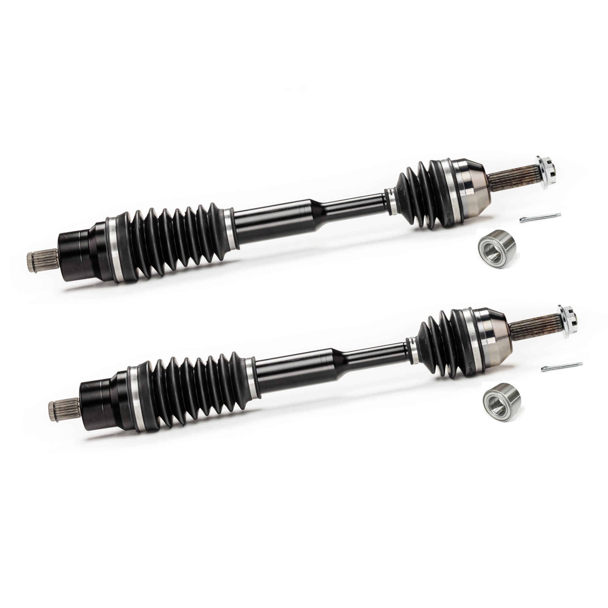 Monster XP Series Front CV Axles & Brgs for Polaris 1332690, Left & Right, Ranger 400 500 570 800, Telescoping, Built Tough, 4340 Chromoly Steel, Direct Fit, Factory Length with 4" of Travel