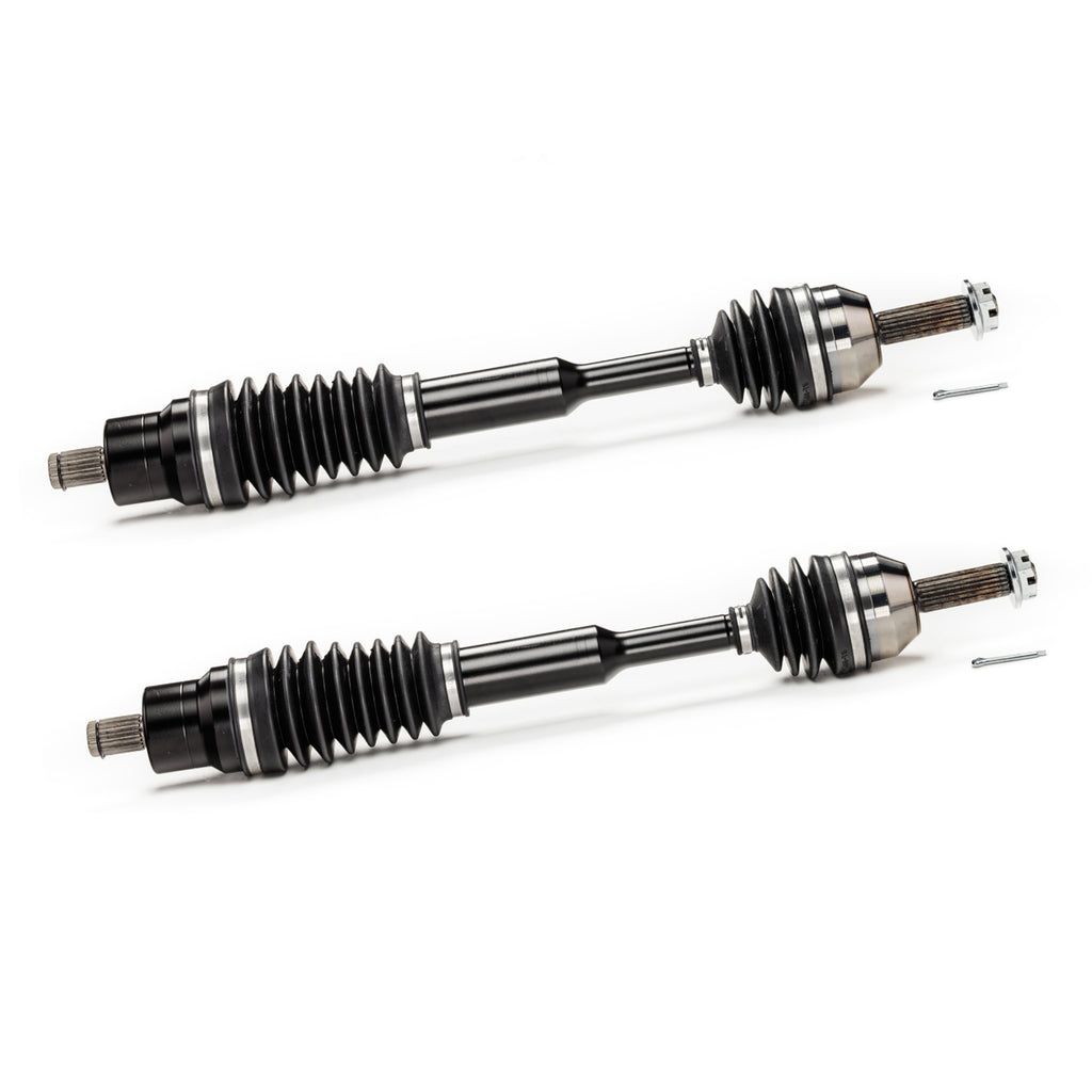 Monster XP Series Front CV Axles for Polaris 1332690, Left & Right, Ranger 400 500 570 800, Telescoping, Built Tough, 4340 Chromoly Steel, Direct Fit, Factory Length with 4" of Travel