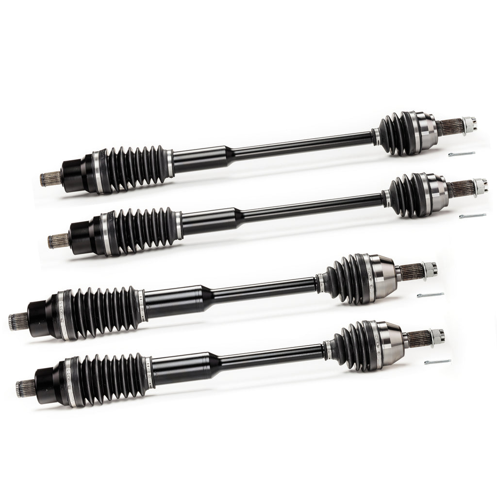 Monster XP Series Full CV Axle Set for Polaris RZR XP XP4 1000 2014-2015, Front & Rear, Telescoping, Built Tough, 4340 Chromoly Steel, Direct Fit, Factory Length with 4" of Travel