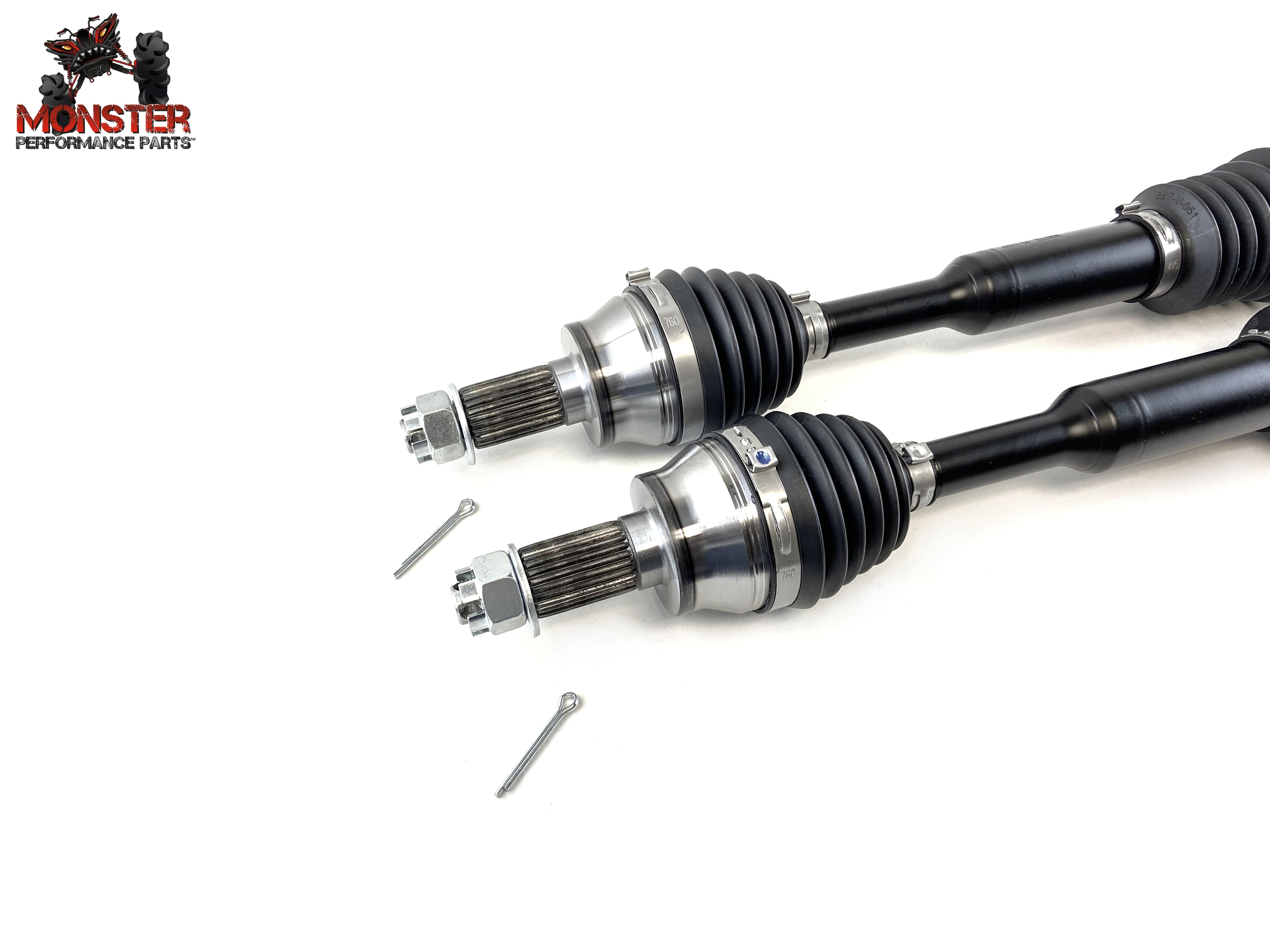 Monster XP Series Front CV Axles for Polaris 1333948, Left & Right, RZR 900 50" 55" Trail 900, Telescoping, Built Tough, 4340 Chromoly Steel, Direct Fit, Factory Length with 4" of Travel 3