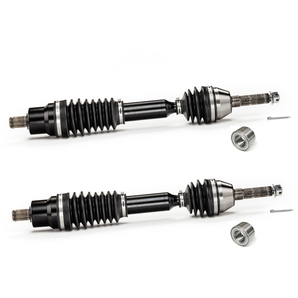 Monster XP Series Front CV Axles & Brgs for Polaris 1332881, Sportsman 400 450 500 700 800, Telescoping, Built Tough, 4340 Chromoly Steel, Direct Fit, Factory Length with 4" of Travel