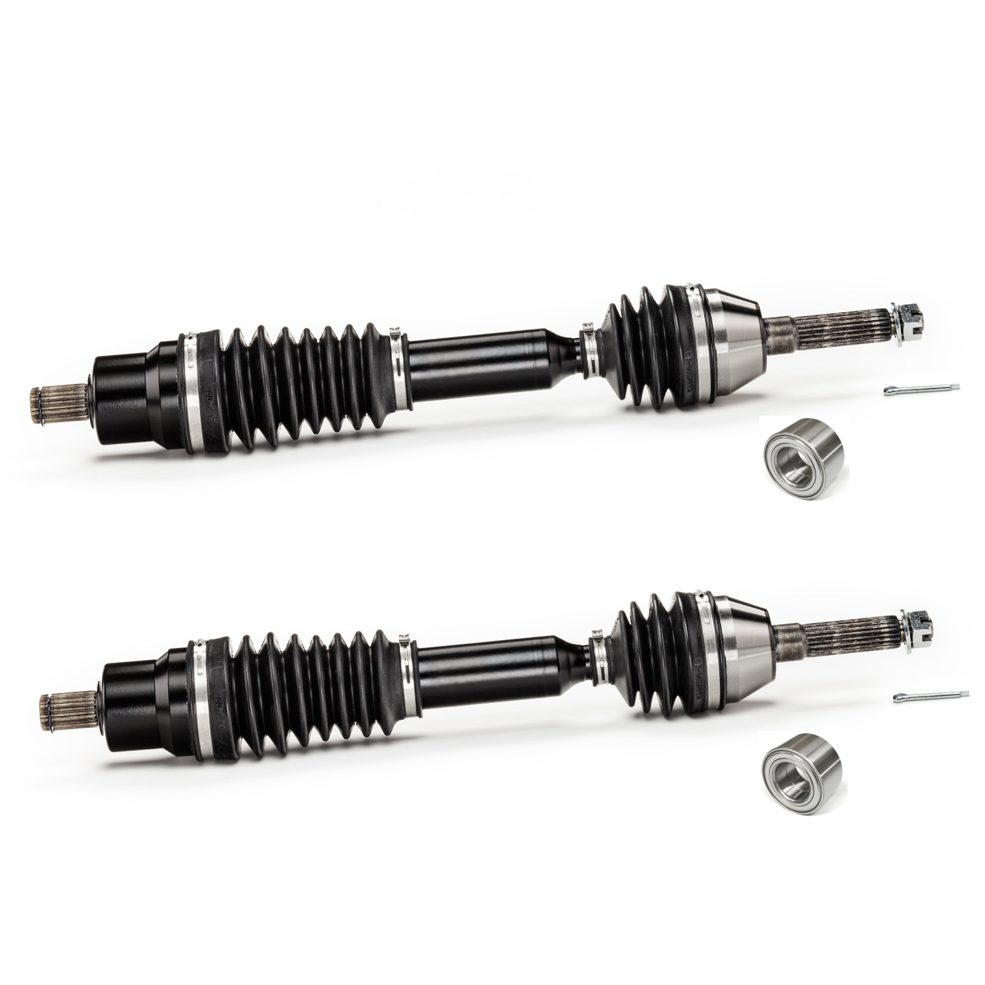 Monster XP Series Front CV Axles & Brgs for Polaris 1332881, Sportsman 400 450 500 700 800, Telescoping, Built Tough, 4340 Chromoly Steel, Direct Fit, Factory Length with 4" of Travel 1